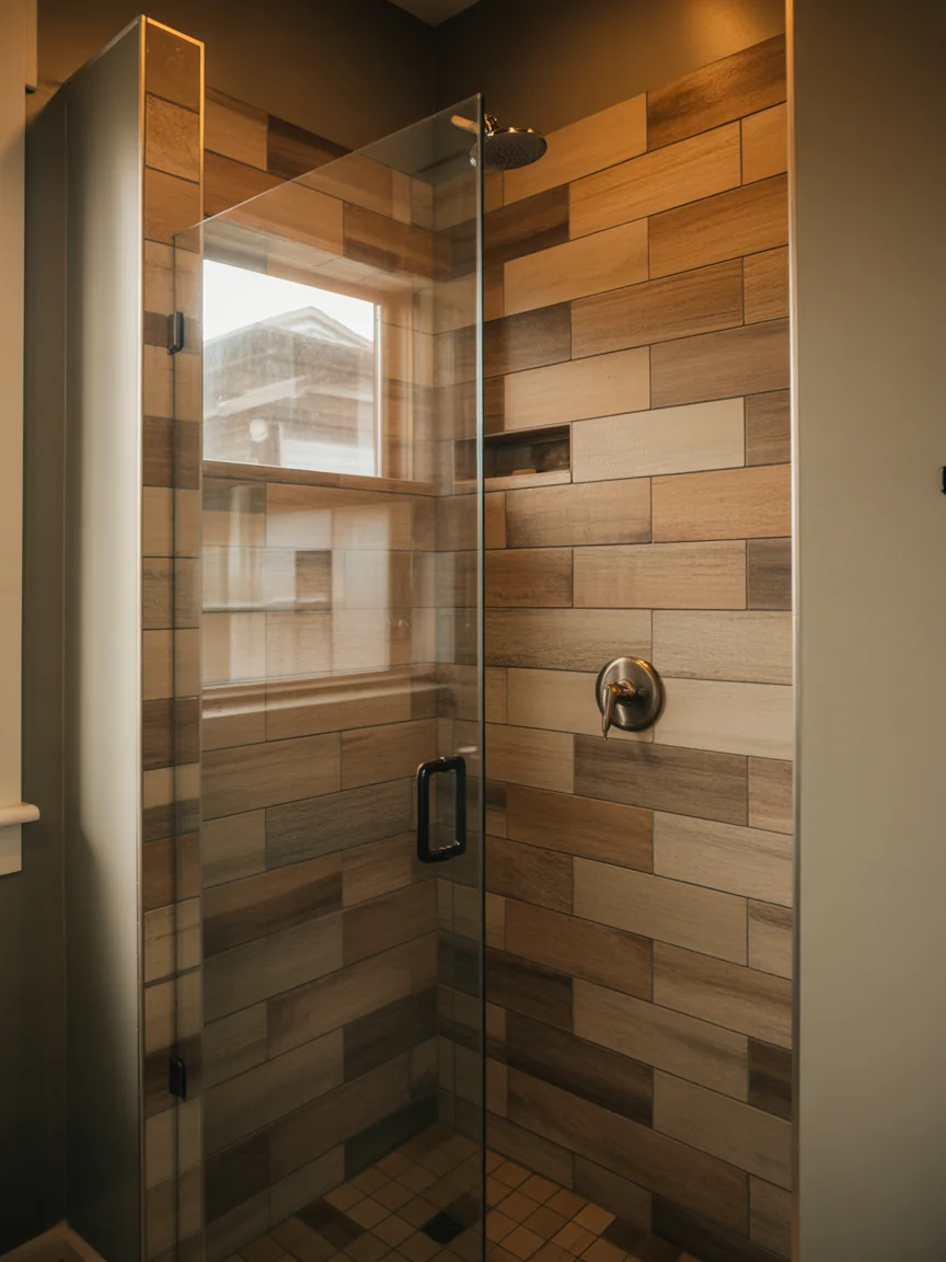 22. Wood-Look Tile Warmth