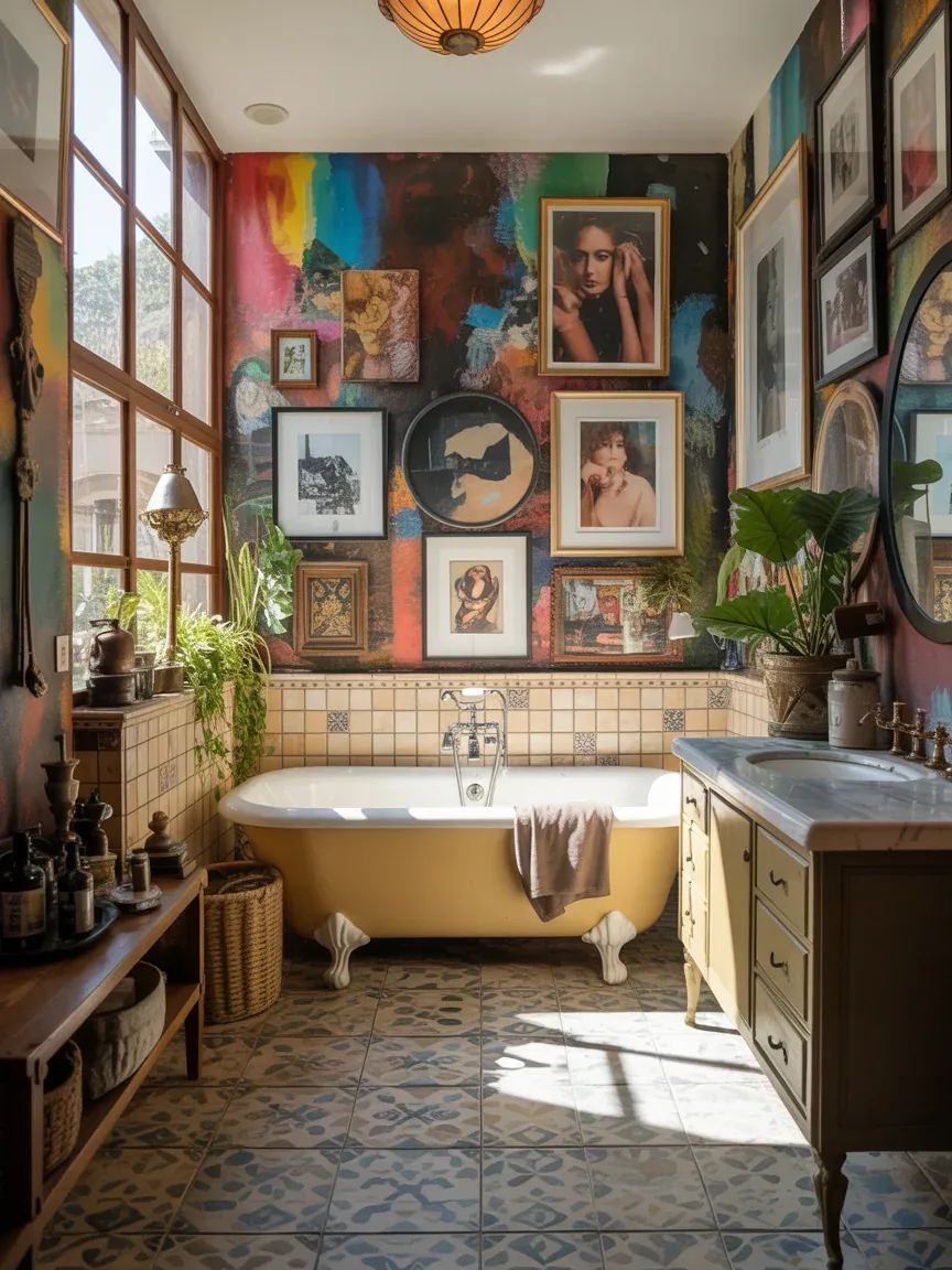 16 Eclectic Bathroom Ideas That Add Character, Charm, and Artistic Style Instantly