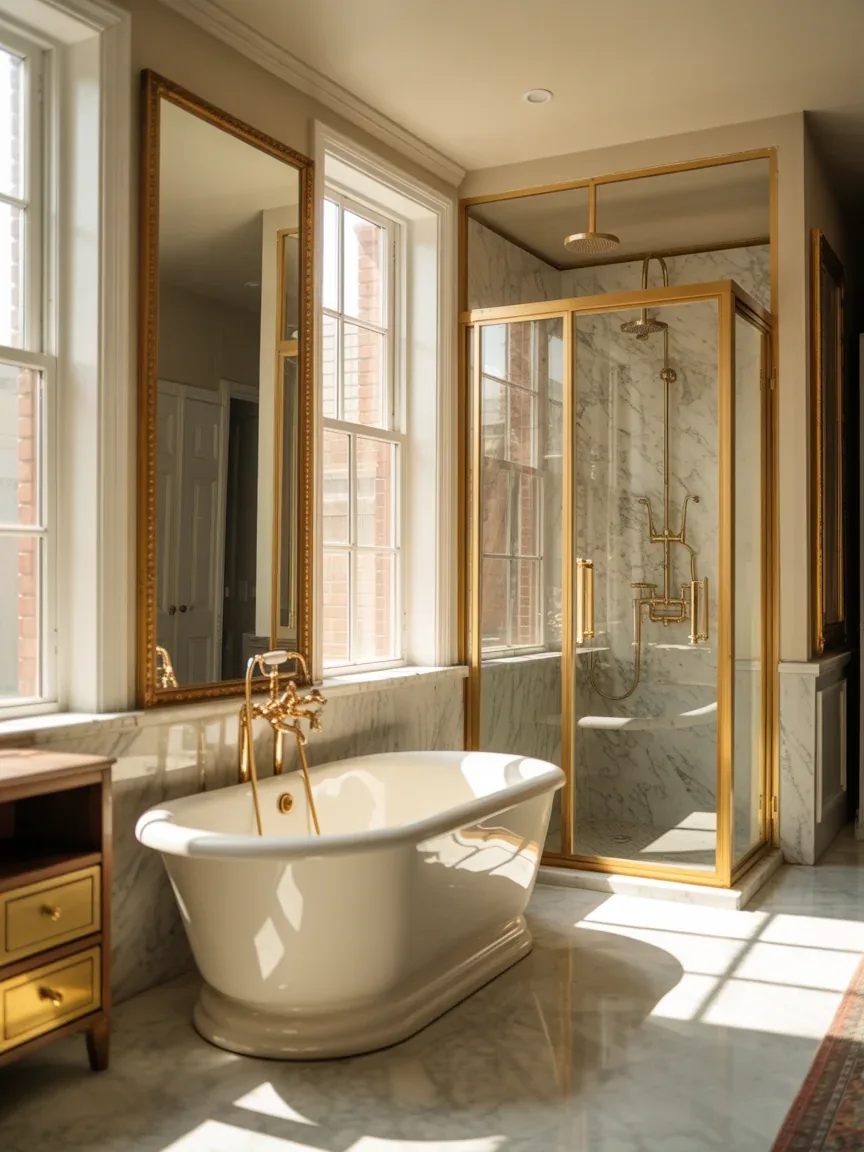 18 Gold Bathroom Fixtures Ideas That Make Your Bathroom Look Elegant and Luxurious Instantly