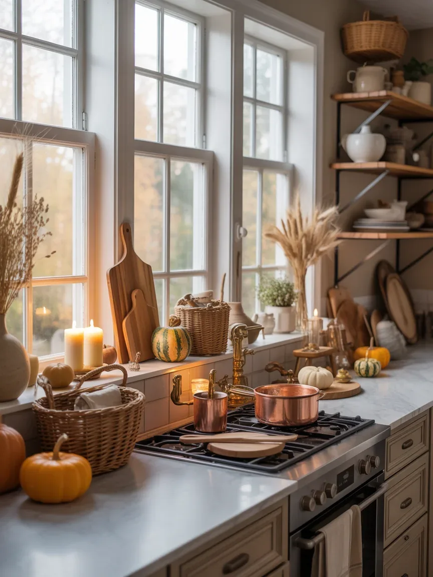 22 Fall Kitchen Countertop Decor Ideas for a Cozy Autumn Look You'll Copy Immediately