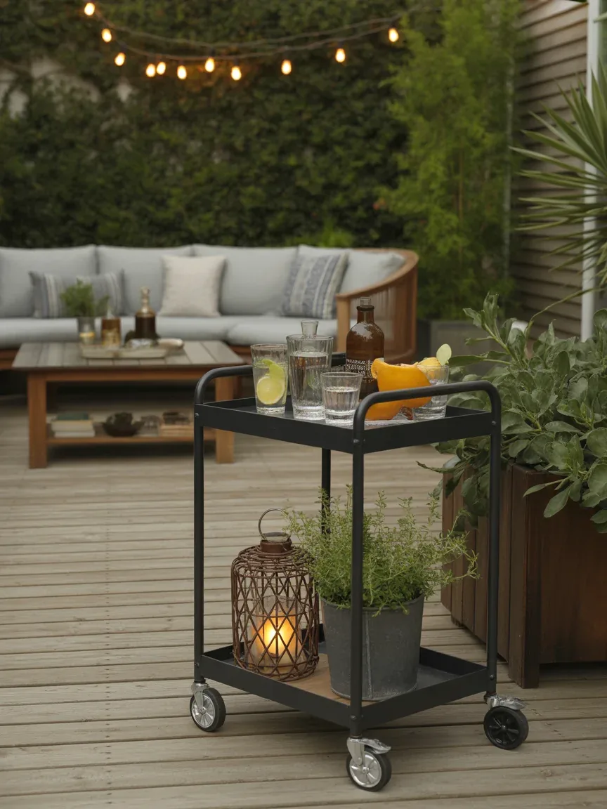 23. Backyard Bar Cart Entertainment Zone 23. Backyard Bar Cart Entertainment Zone