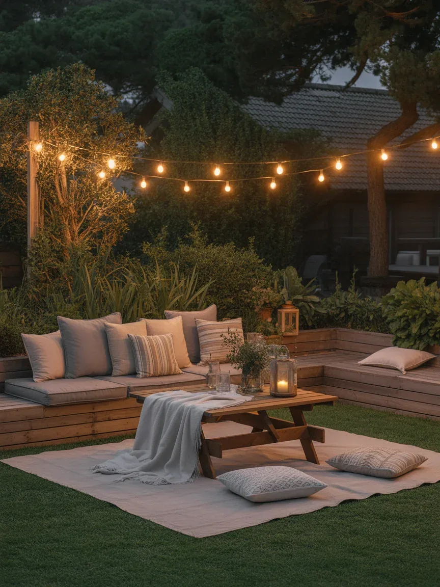 21. Backyard Picnic Garden Setup 21. Backyard Picnic Garden Setup