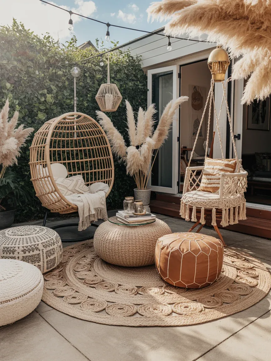 3. Boho Backyard Escape With Layered Textures 3. Boho Backyard Escape With Layered Textures