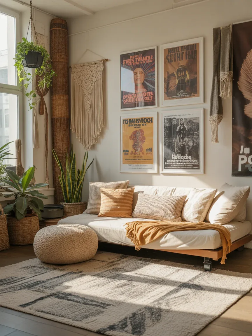 8. Boho Music Loft With Layered Textures 8. Boho Music Loft With Layered Textures