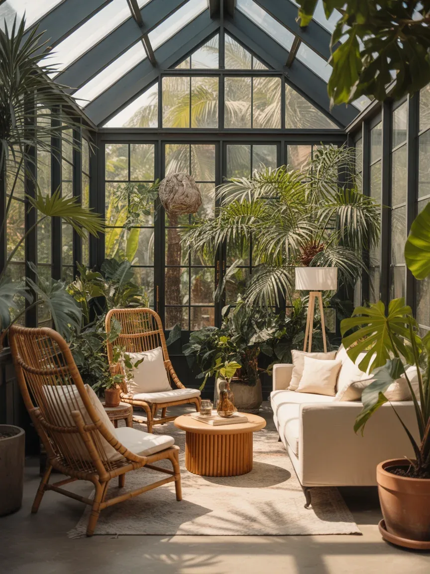 3. Botanical Sunroom Filled With Tropical Greens 3. Botanical Sunroom Filled With Tropical Greens