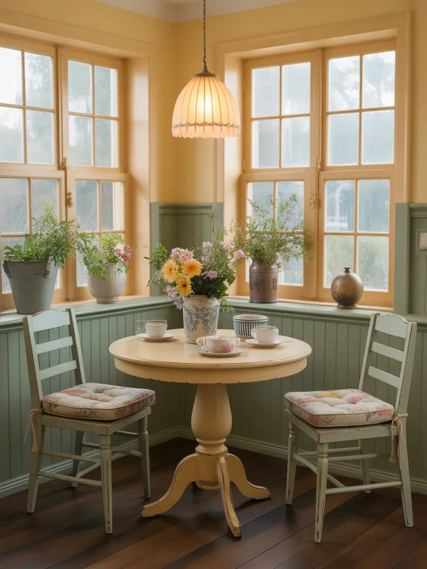 11. Bright Cottagecore Breakfast Nook With Garden Style 11. Bright Cottagecore Breakfast Nook With Garden Style