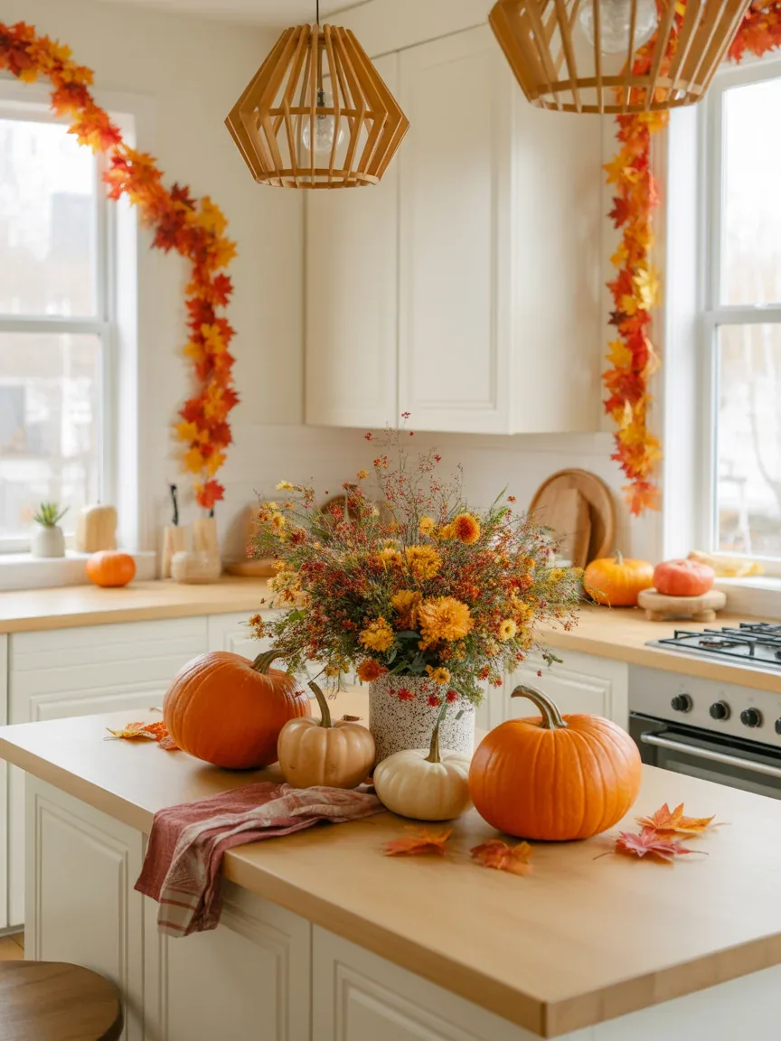 14. Bright Pumpkin Spice Island With Cheerful Seasonal Color 14. Bright Pumpkin Spice Island With Cheerful Seasonal Color
