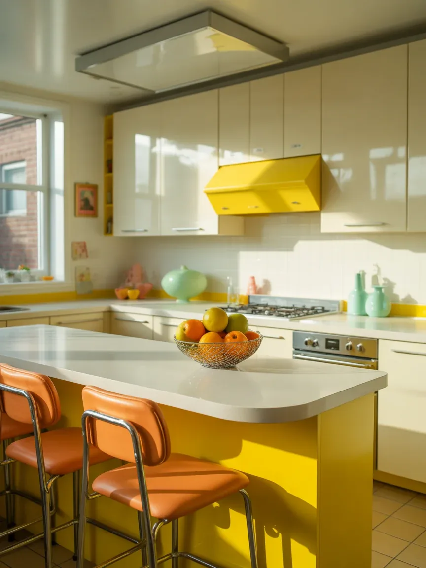 2. Citrus Pop Kitchen With Retro Summer Energy 2. Citrus Pop Kitchen With Retro Summer Energy