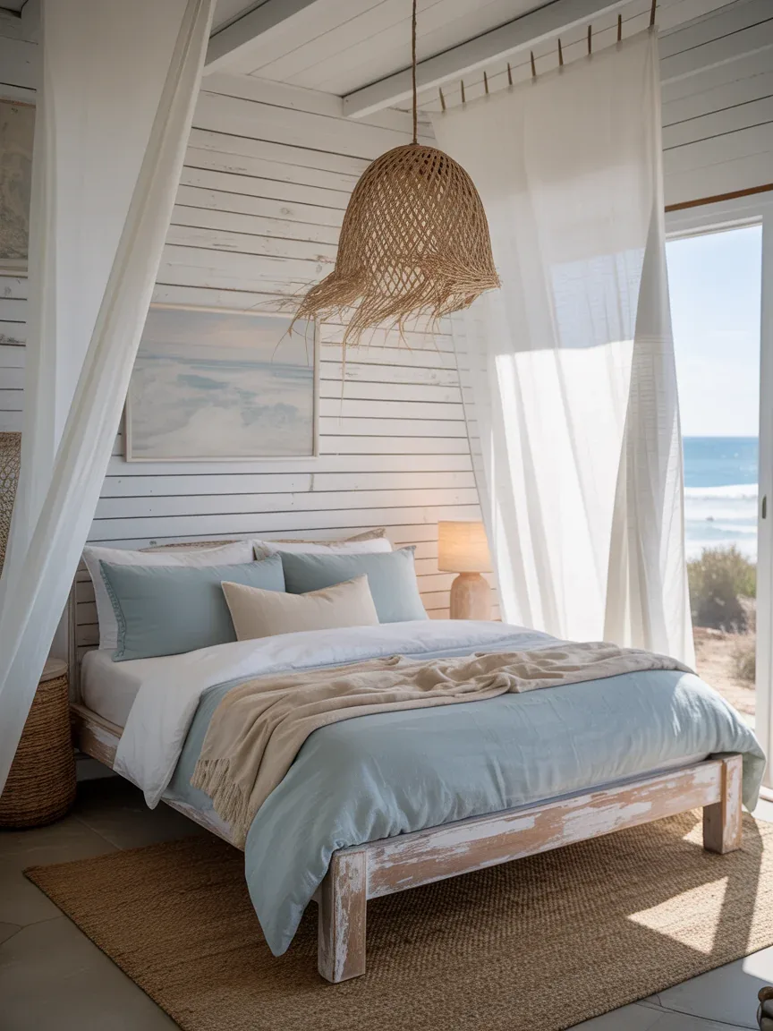 7. Coastal Calm Bedroom With Breezy Layers 7. Coastal Calm Bedroom With Breezy Layers