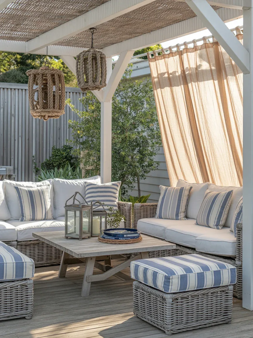 8. Coastal Patio With Breezy Beach-House Style 8. Coastal Patio With Breezy Beach-House Style