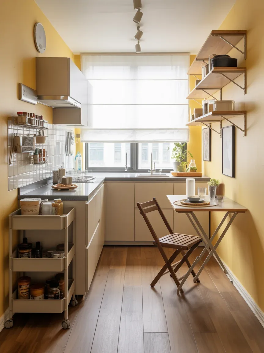 8. Compact Apartment Kitchen With Smart Storage Solutions 8. Compact Apartment Kitchen With Smart Storage Solutions