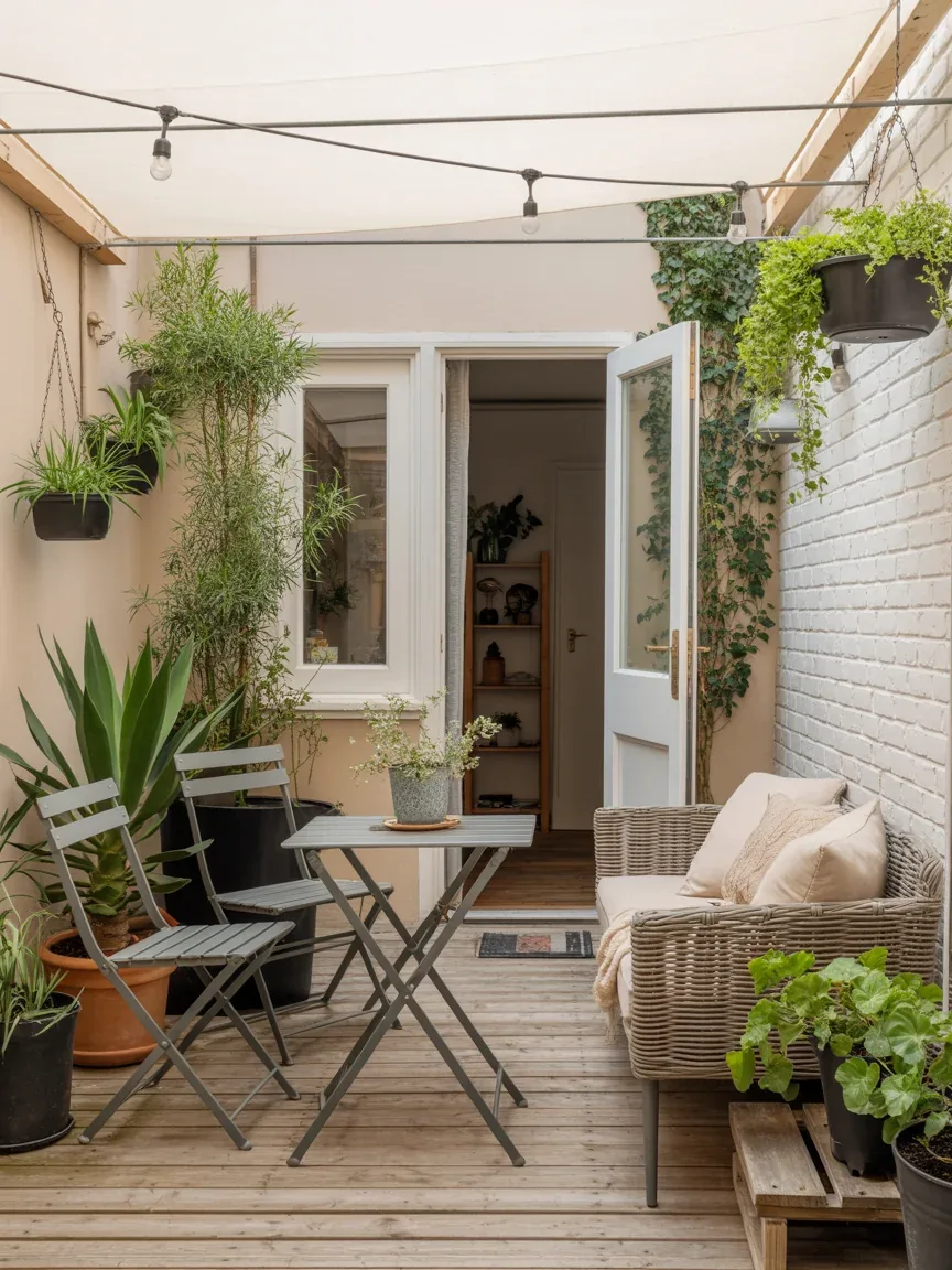 10. Compact Bistro Patio for Small Outdoor Spaces 10. Compact Bistro Patio for Small Outdoor Spaces