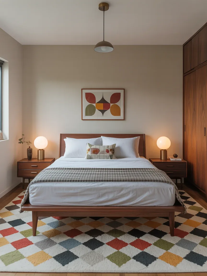 15. Compact Mid-Century Modern Bedroom 15. Compact Mid-Century Modern Bedroom