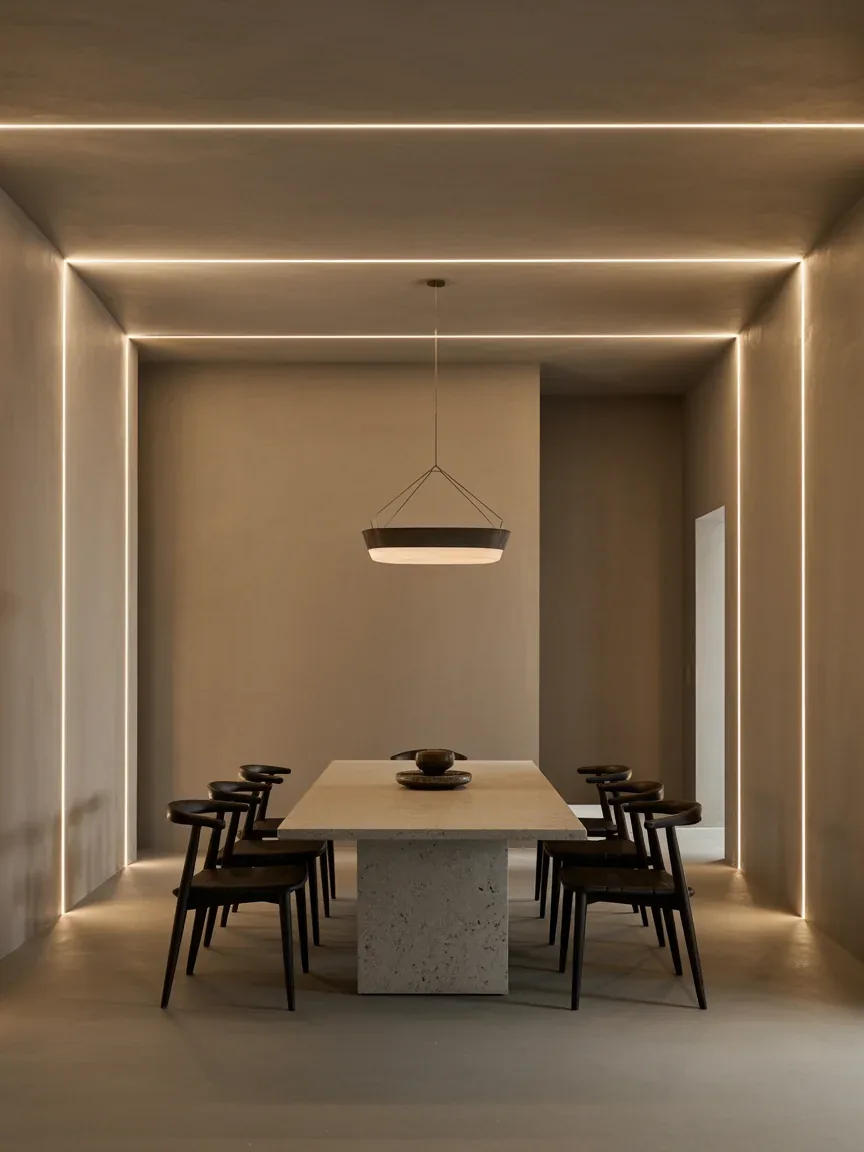 15. Contemporary Minimalist Space With Hidden LED Lighting 15. Contemporary Minimalist Space With Hidden LED Lighting