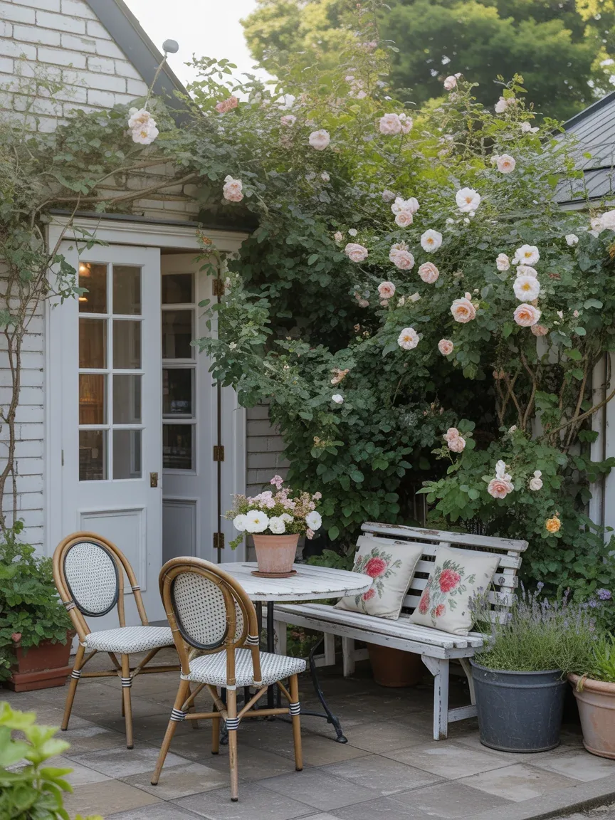 17. Cottagecore Garden Patio With Vintage Charm 17. Cottagecore Garden Patio With Vintage Charm