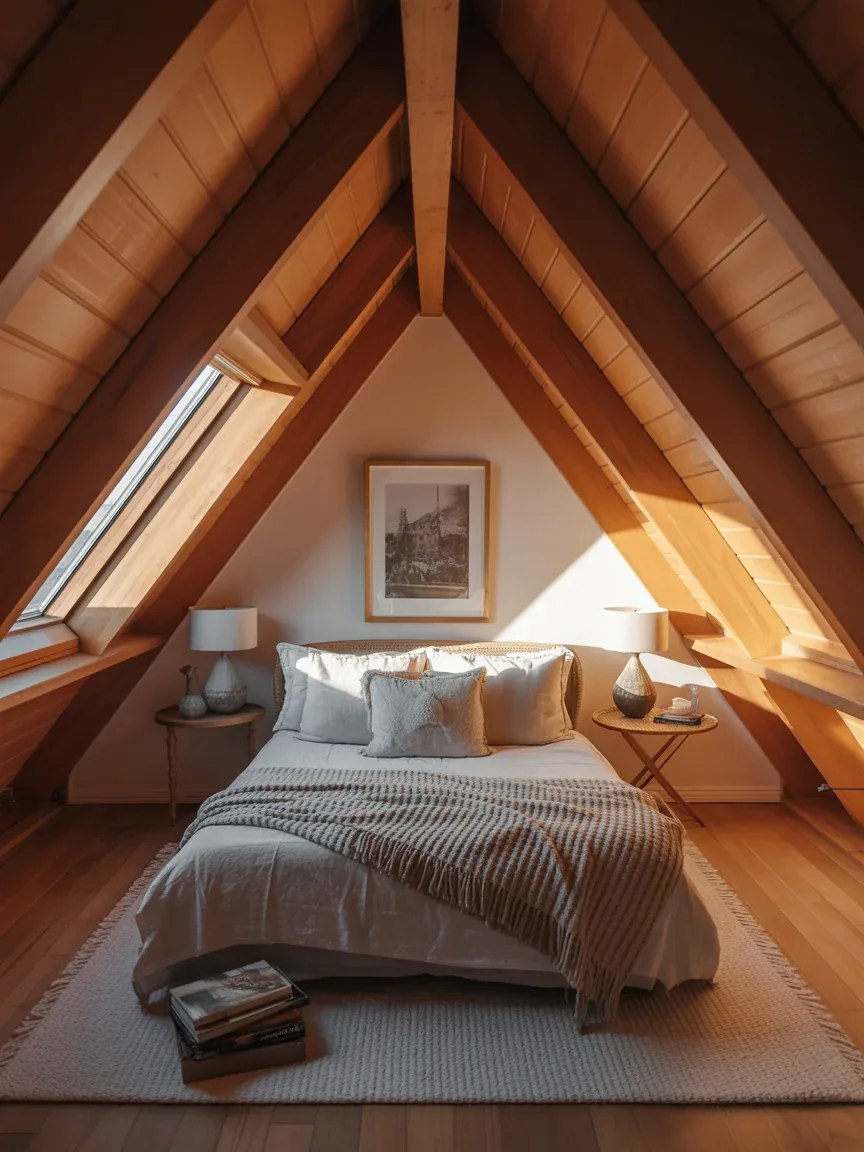 13. Cozy Attic Retreat With Exposed Cedar Rafters 13. Cozy Attic Retreat With Exposed Cedar Rafters