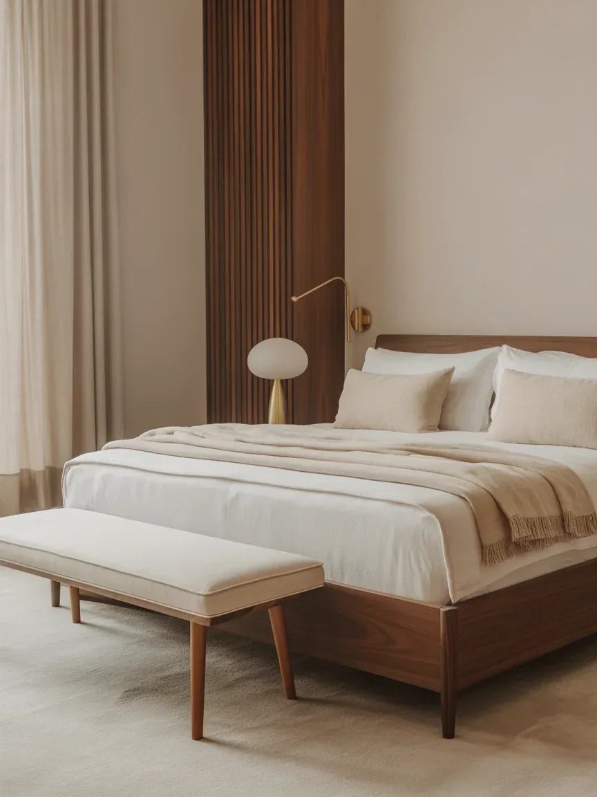 13. Cream and Walnut Minimalist Sanctuary 13. Cream and Walnut Minimalist Sanctuary