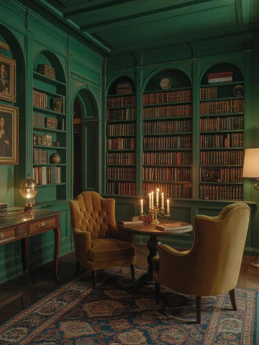 13. Dark Academia Thanksgiving Library Lounge 13. Dark Academia Thanksgiving Library Lounge
