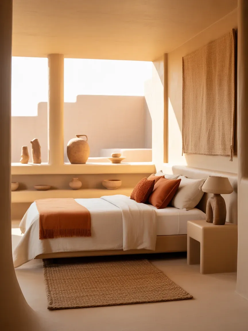 18. Desert Modern Bedroom With Warm Minimalism 18. Desert Modern Bedroom With Warm Minimalism