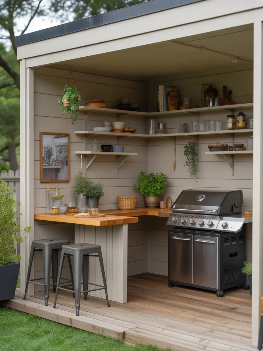 15. DIY Outdoor Kitchen Nook 15. DIY Outdoor Kitchen Nook