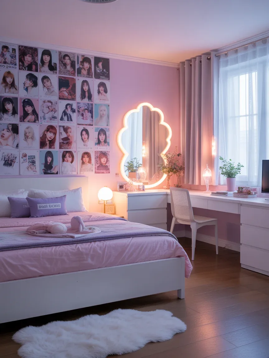 5. Dreamy K-Pop Bedroom With Soft Pastels 5. Dreamy K-Pop Bedroom With Soft Pastels