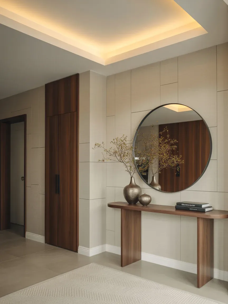 7. Elegant Entryway With Double-Layer Cove Ceiling 7. Elegant Entryway With Double-Layer Cove Ceiling
