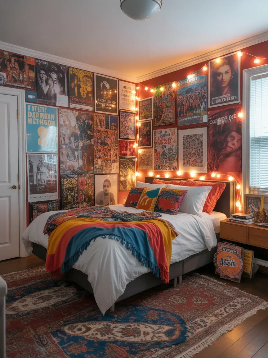 10. Festival-Inspired Bedroom With Eclectic Decor 10. Festival-Inspired Bedroom With Eclectic Decor