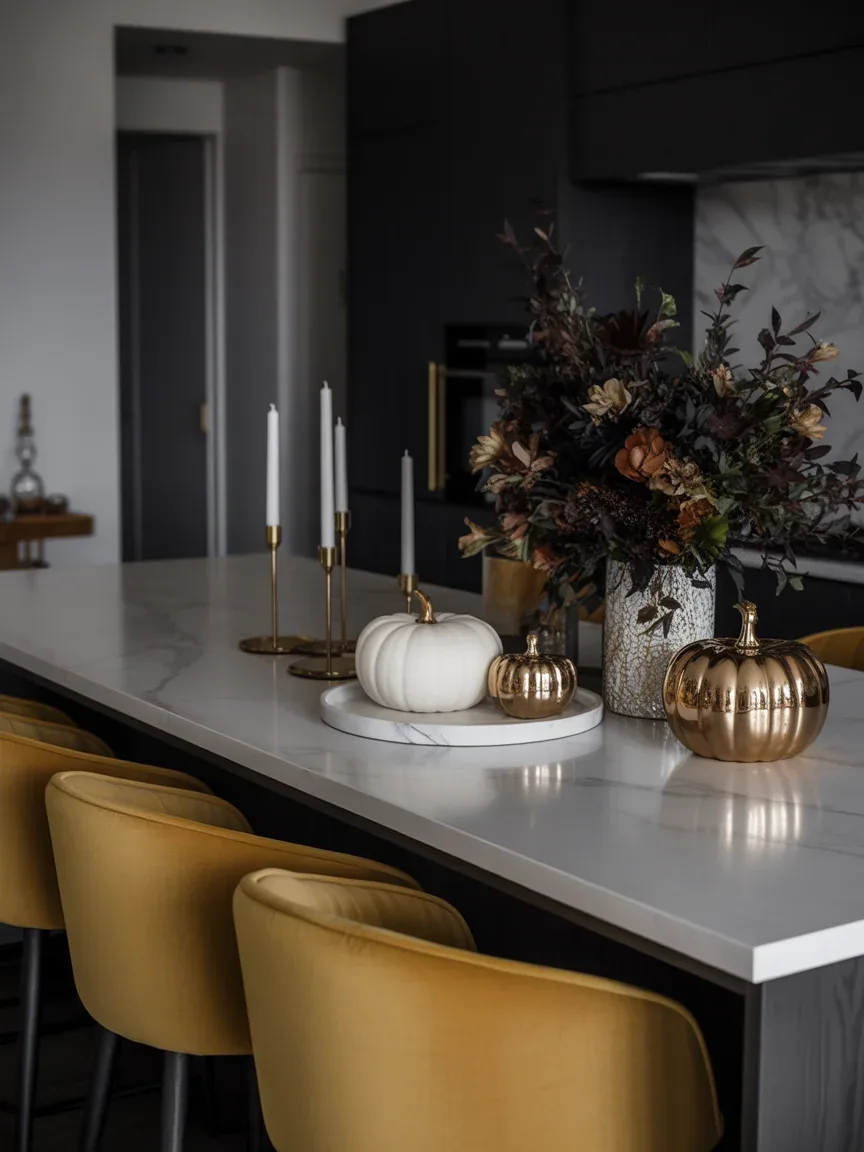 10. Glam Autumn Island With Velvet And Metallics 10. Glam Autumn Island With Velvet And Metallics