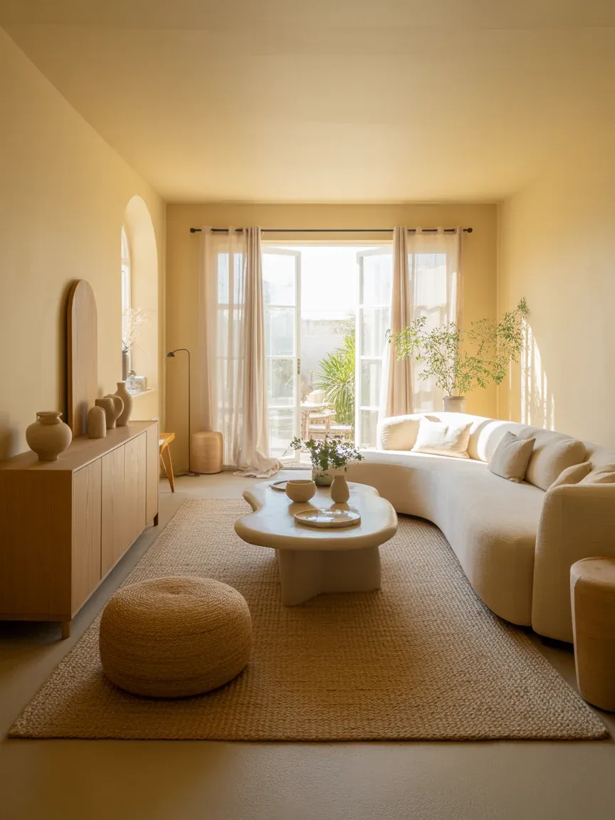 How to Design an Organic Modern Small Living Room That Feels Surprisingly Huge