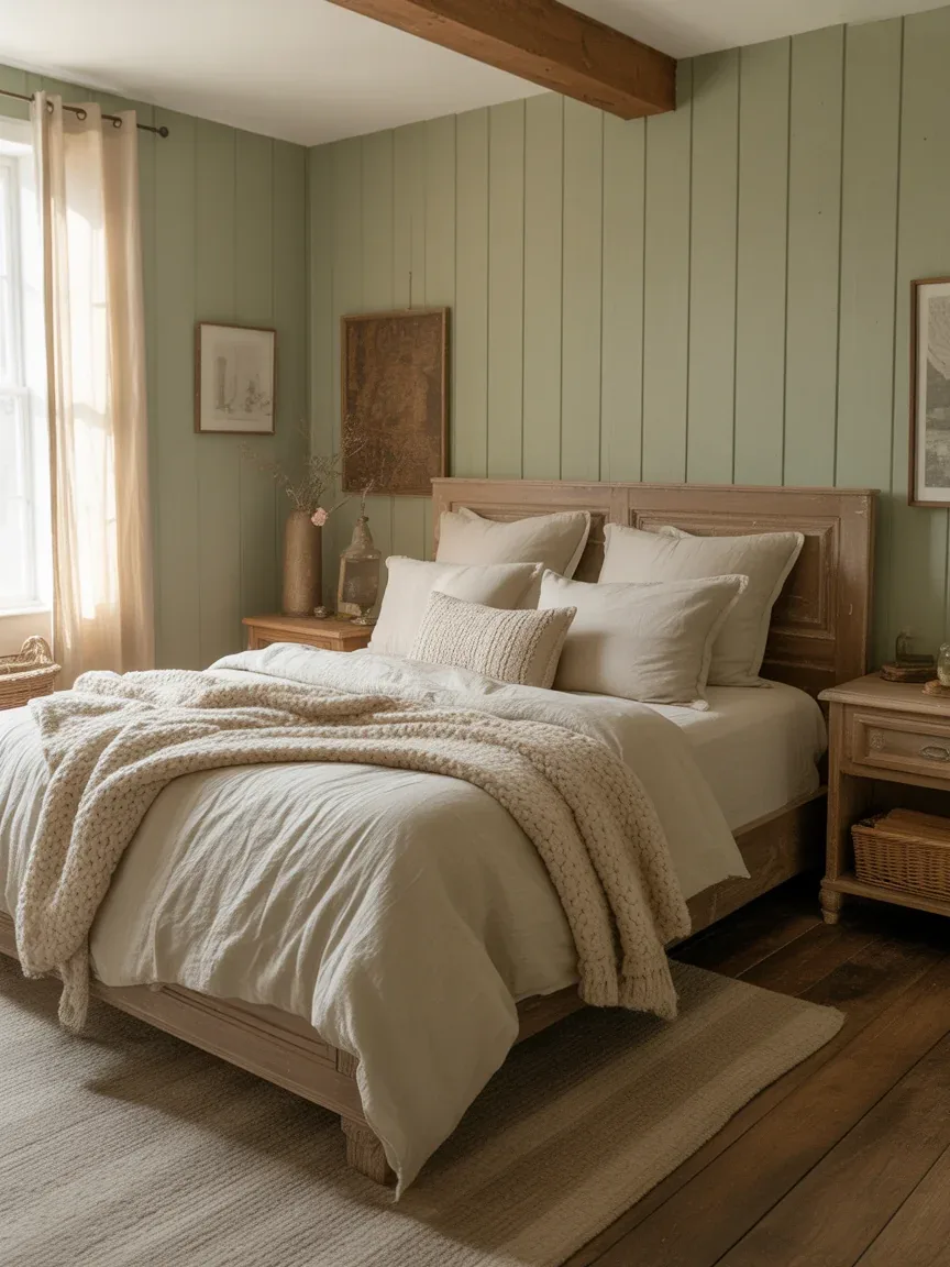 How to Style a Sage Green Farmhouse Bedroom for a Cozy Rustic Look Everyone Loves