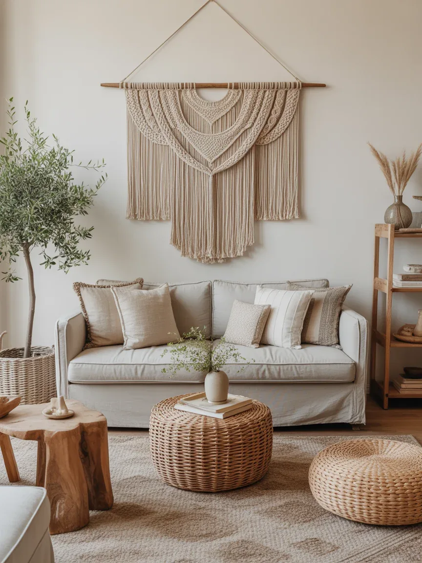 How to Style Boho Wall Decor in a Living Room Without Making It Feel Cluttered