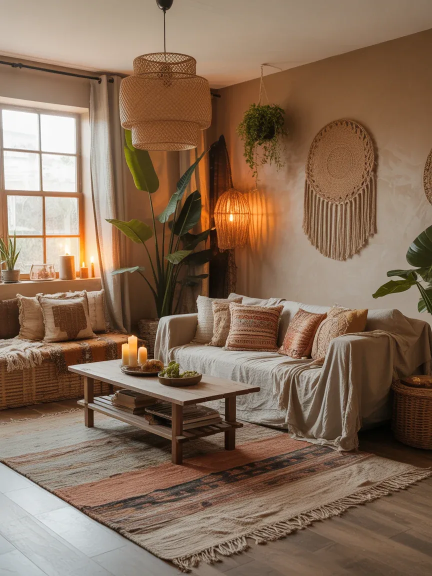 How to Style Rustic Boho Living Room Decor for a Cozy Dreamy Retreat