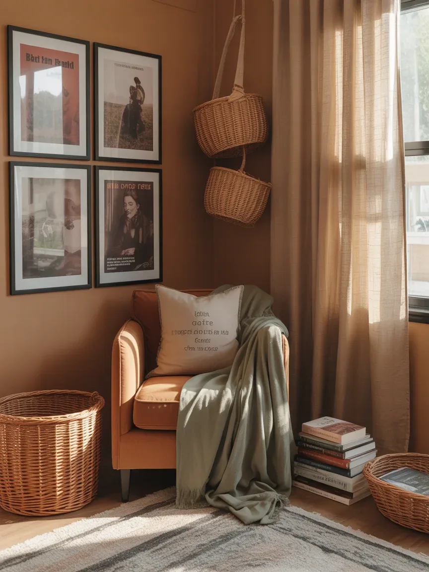 3. Indie Folk Reading Corner With Earthy Tones 3. Indie Folk Reading Corner With Earthy Tones