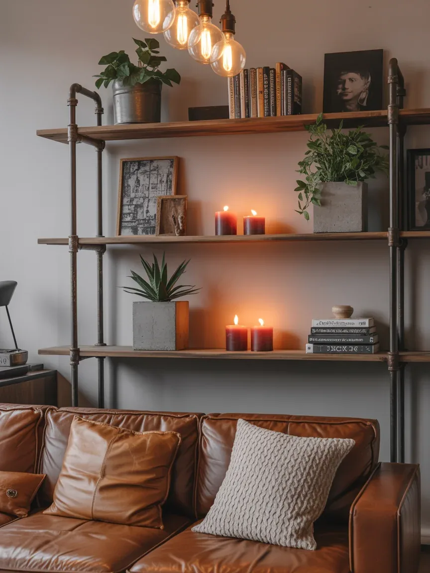 16. Industrial Fall Shelves With Urban Warmth 16. Industrial Fall Shelves With Urban Warmth