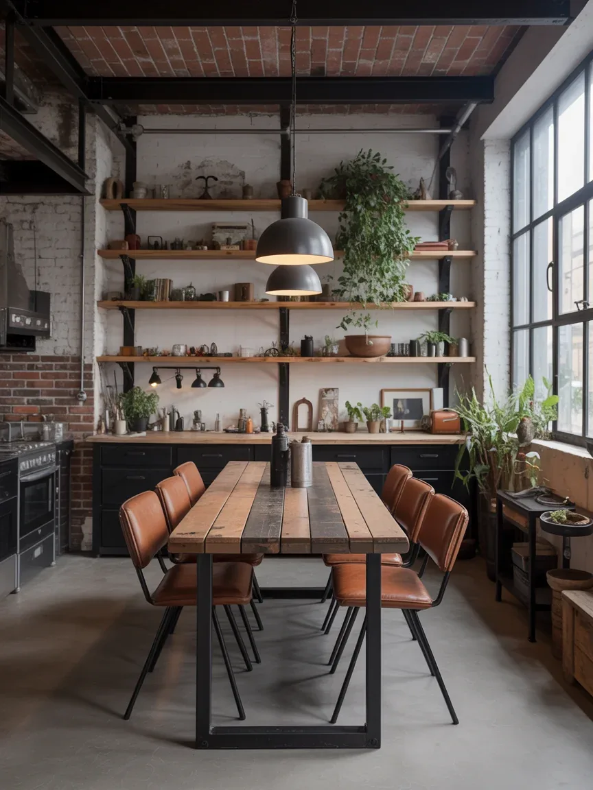 9. Industrial Loft-Style Dining Space 9. Industrial Loft-Style Dining Space