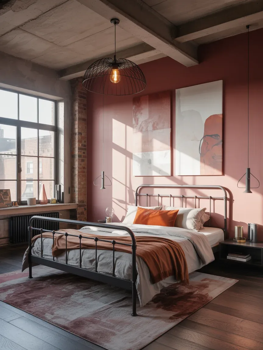 12. Industrial Pink Loft Bedroom 12. Industrial Pink Loft Bedroom