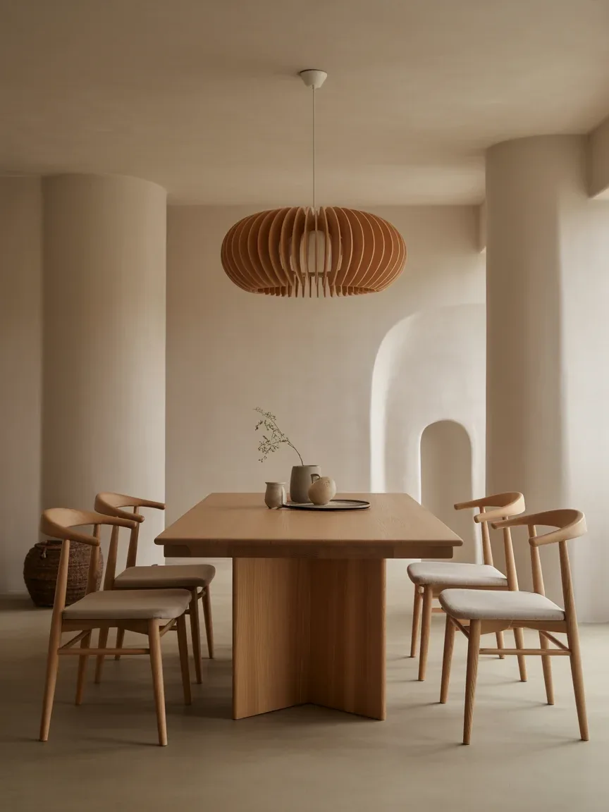 10. Japandi Serenity With Minimal Wood Pendants 10. Japandi Serenity With Minimal Wood Pendants