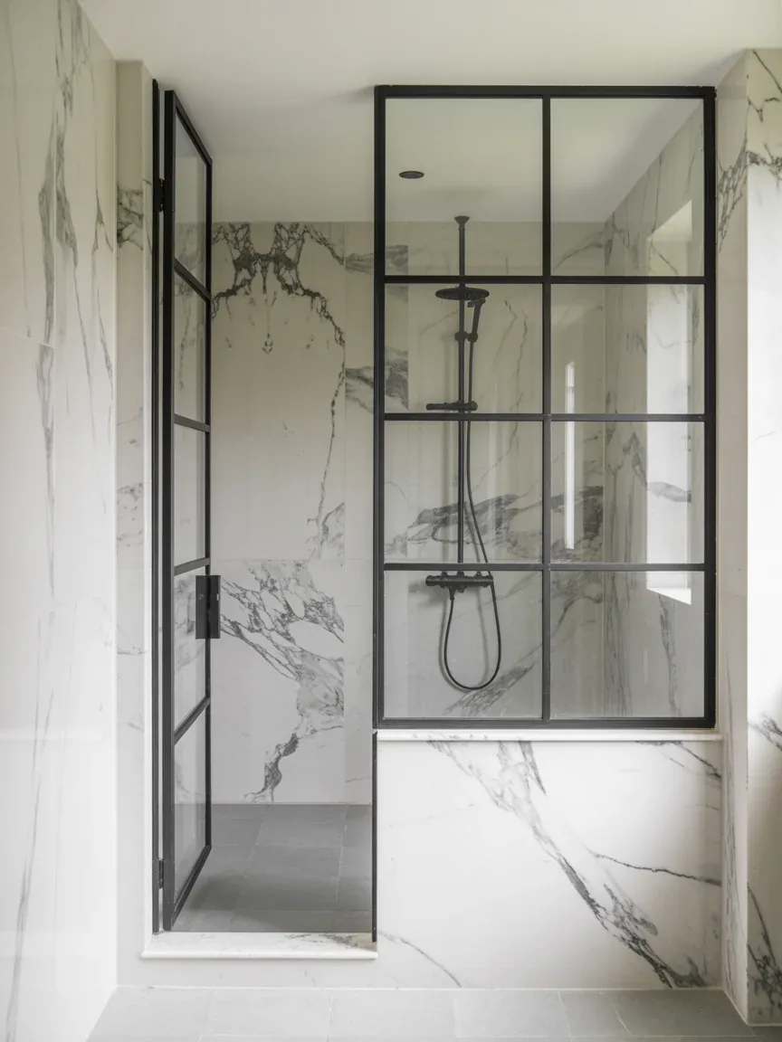 7. Marble Elegance With Black Framing 7. Marble Elegance With Black Framing