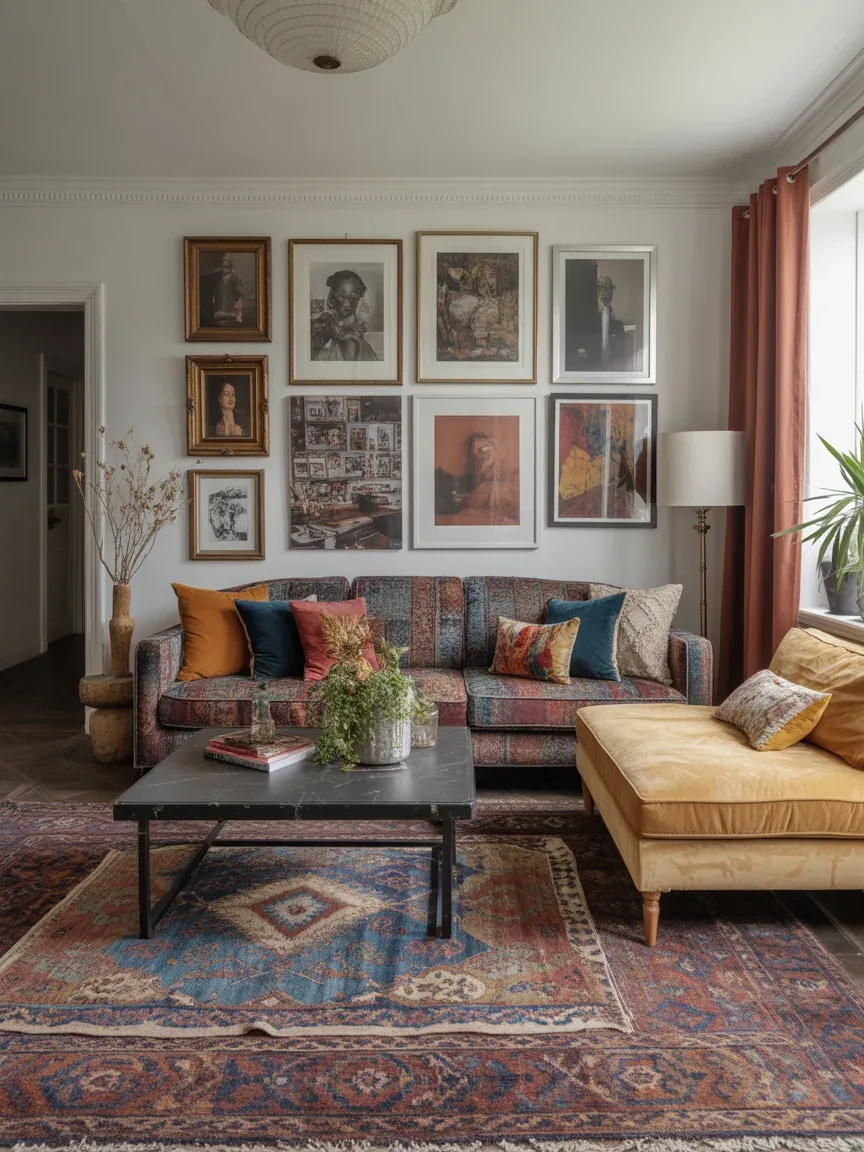 18. Maximalist Autumn Living Room Full of Pattern 18. Maximalist Autumn Living Room Full of Pattern