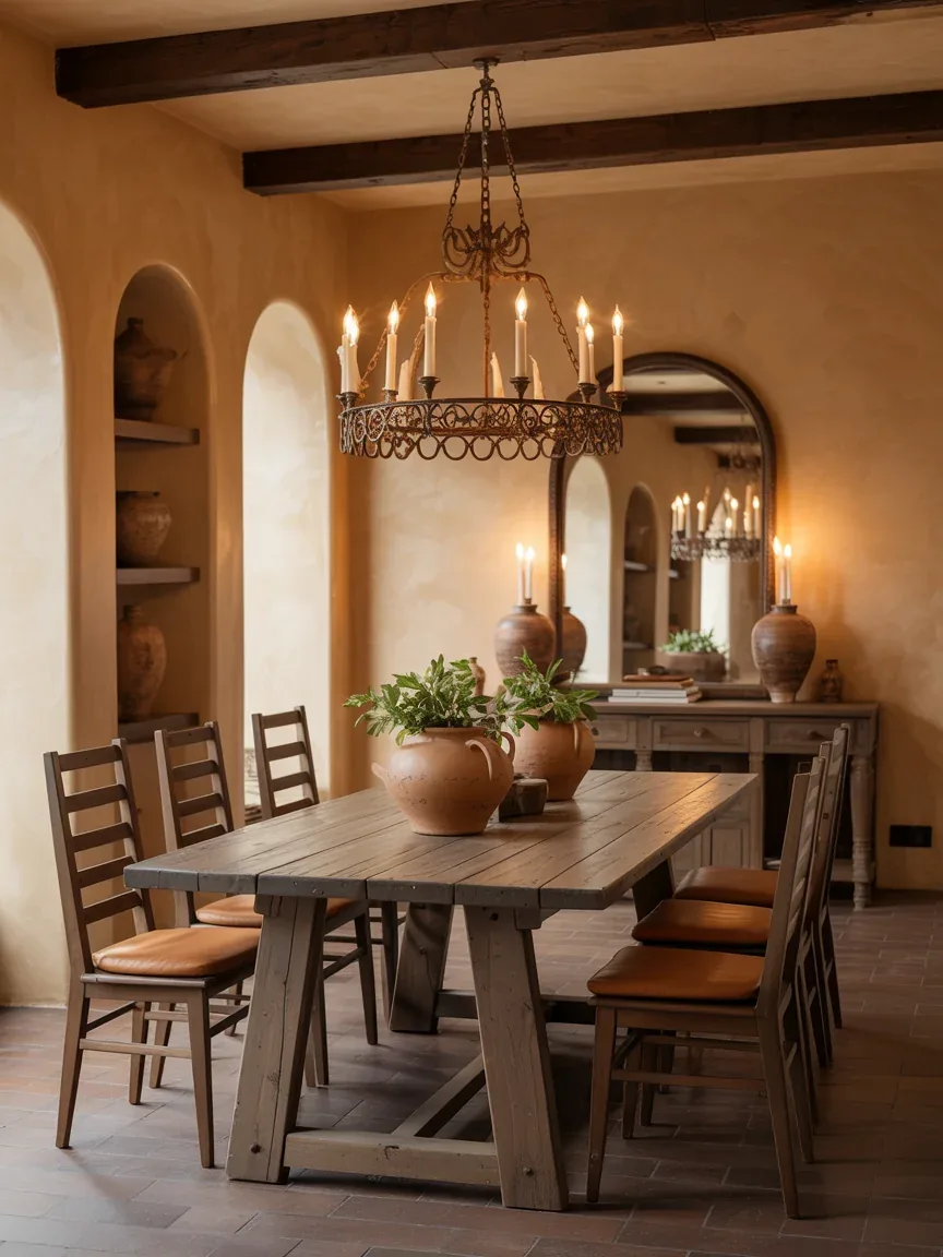 12. Mediterranean Warmth With Iron Candle Chandeliers 12. Mediterranean Warmth With Iron Candle Chandeliers