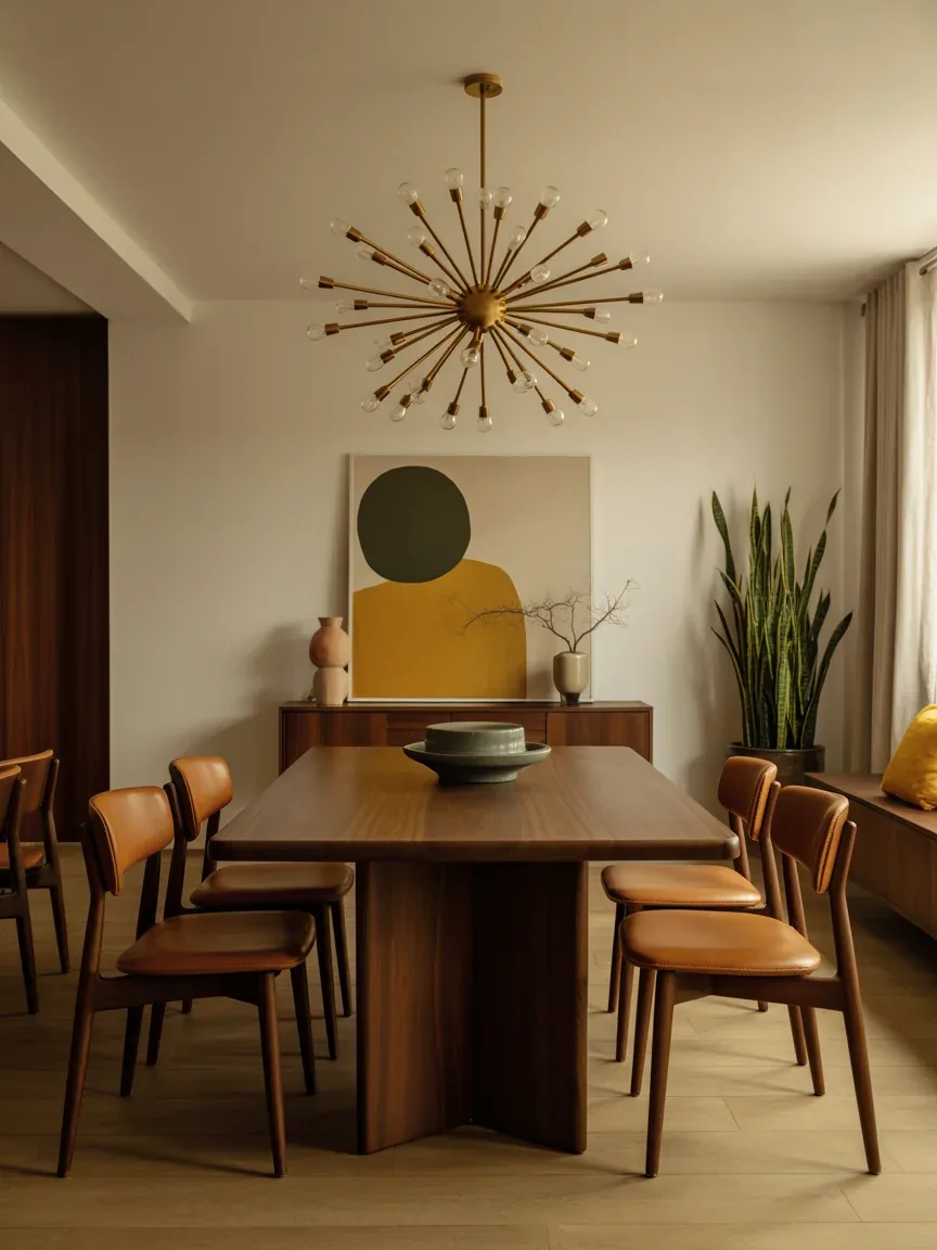 13. Mid-Century Modern Cool With Sputnik Lighting 13. Mid-Century Modern Cool With Sputnik Lighting