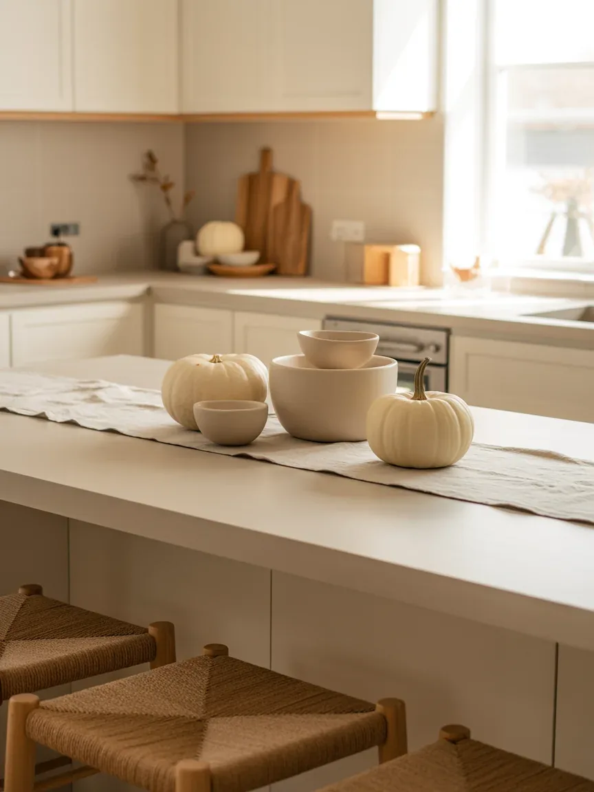4. Minimal Neutral Island With Soft Autumn Texture 4. Minimal Neutral Island With Soft Autumn Texture
