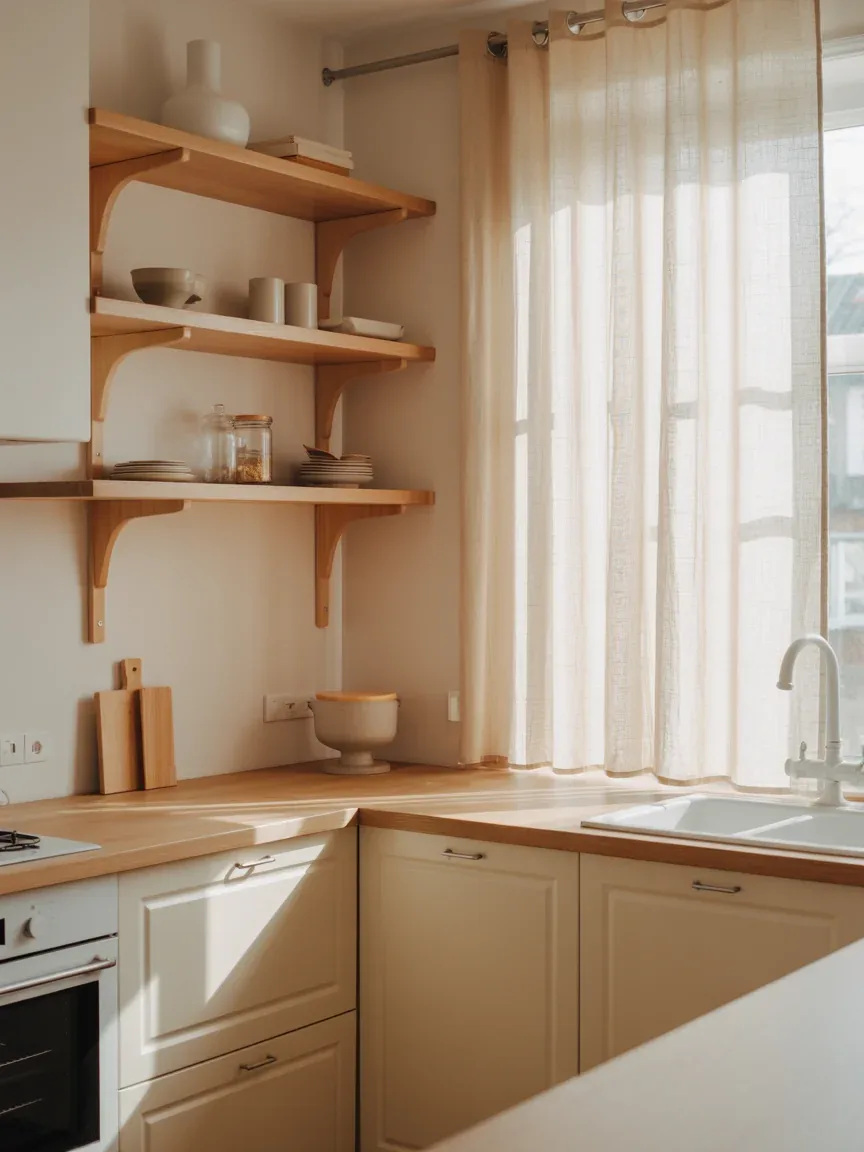 2. Minimal Scandinavian Kitchen With Soft Neutral Layers 2. Minimal Scandinavian Kitchen With Soft Neutral Layers