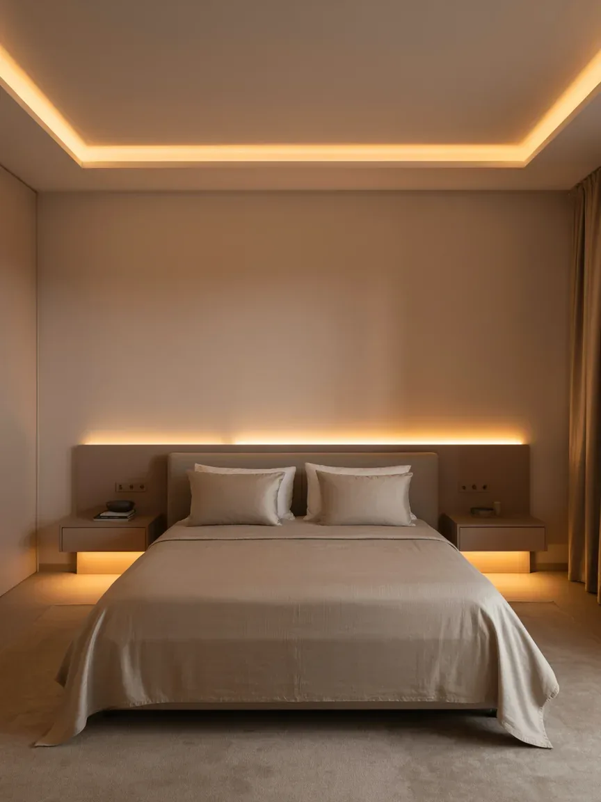 2. Minimalist Bedroom With Hidden Cove Lighting 2. Minimalist Bedroom With Hidden Cove Lighting