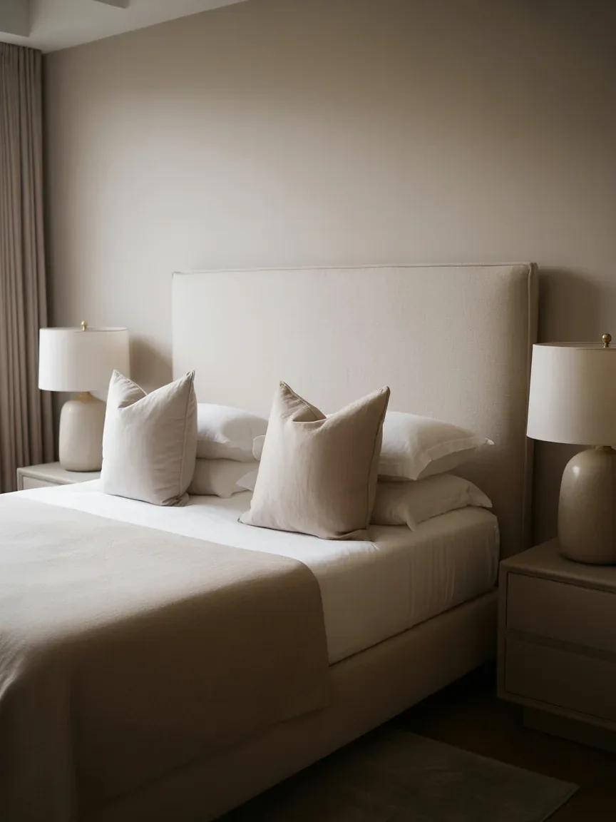 15. Minimalist Bedroom With Soft Hotel-Inspired Luxury 15. Minimalist Bedroom With Soft Hotel-Inspired Luxury