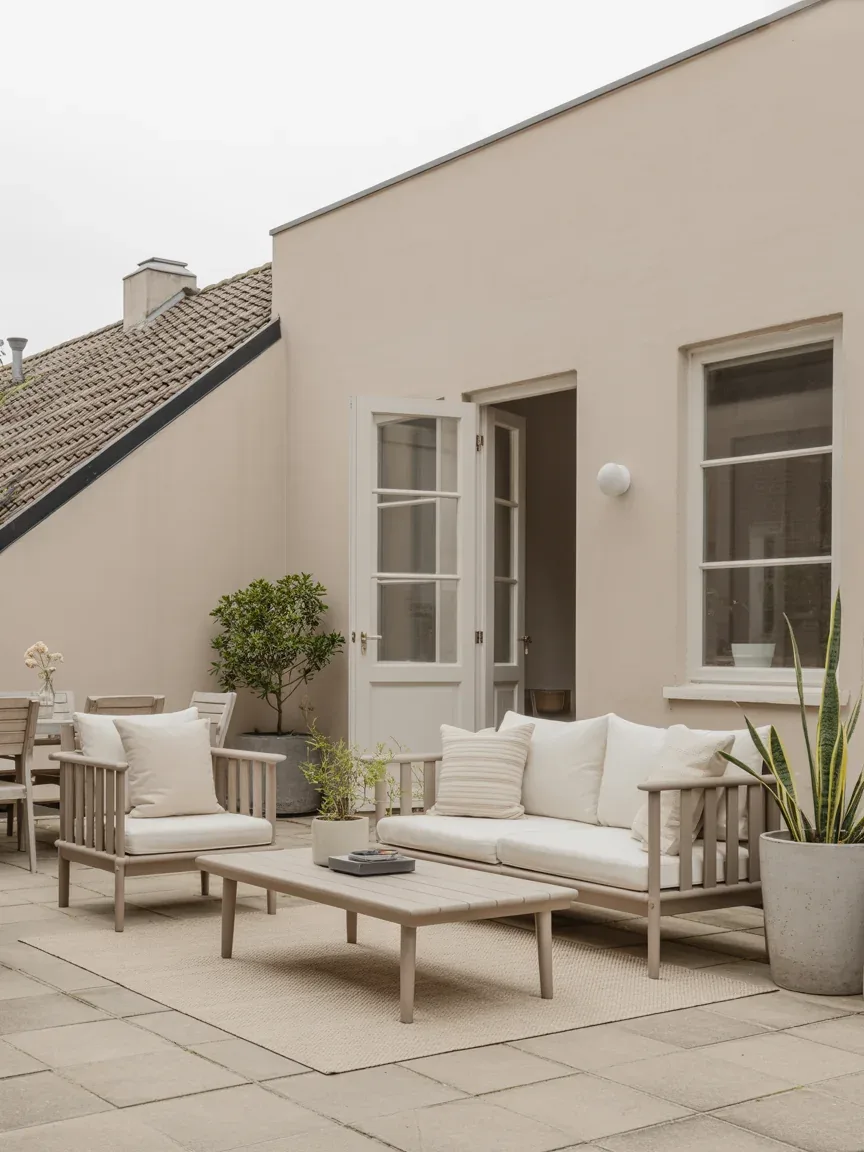 4. Minimalist Scandinavian Patio With Neutral Layers 4. Minimalist Scandinavian Patio With Neutral Layers