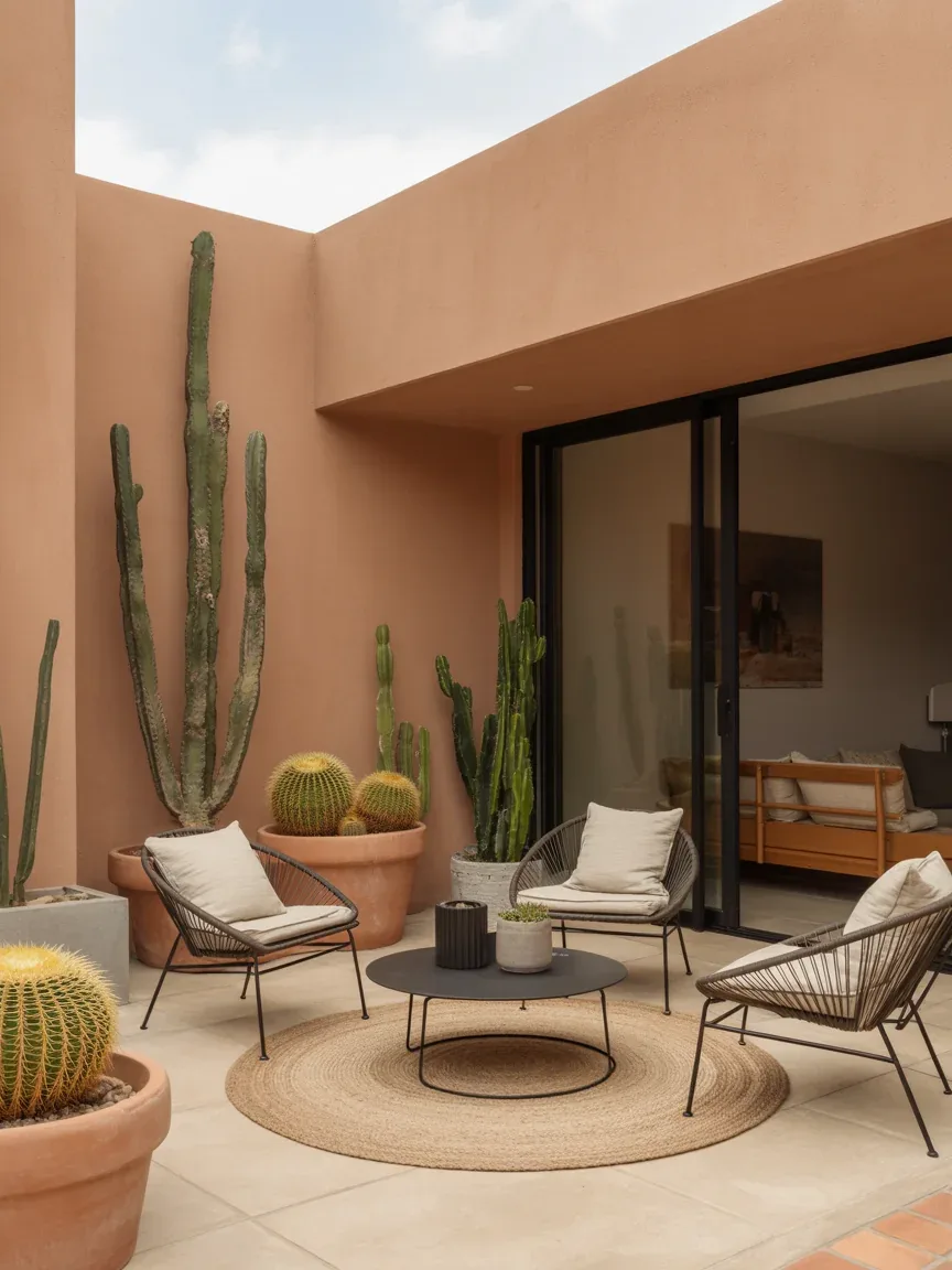 11. Modern Desert Patio With Earthy Minimalism 11. Modern Desert Patio With Earthy Minimalism