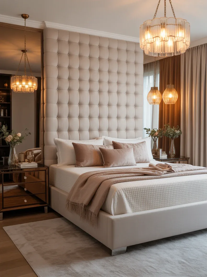 5. Modern Glam Bedroom With Gold Accents 5. Modern Glam Bedroom With Gold Accents