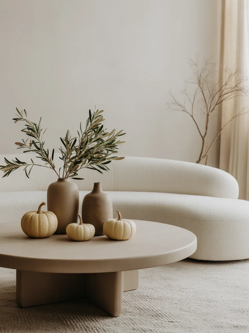 12. Modern Organic Living Room With Natural Thanksgiving Touches 12. Modern Organic Living Room With Natural Thanksgiving Touches