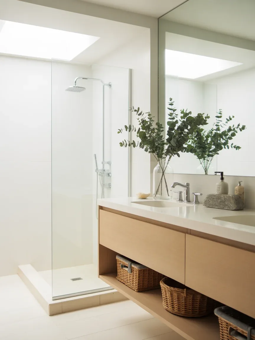 8. Modern White Bathroom With Spa-Like Freshness 8. Modern White Bathroom With Spa-Like Freshness